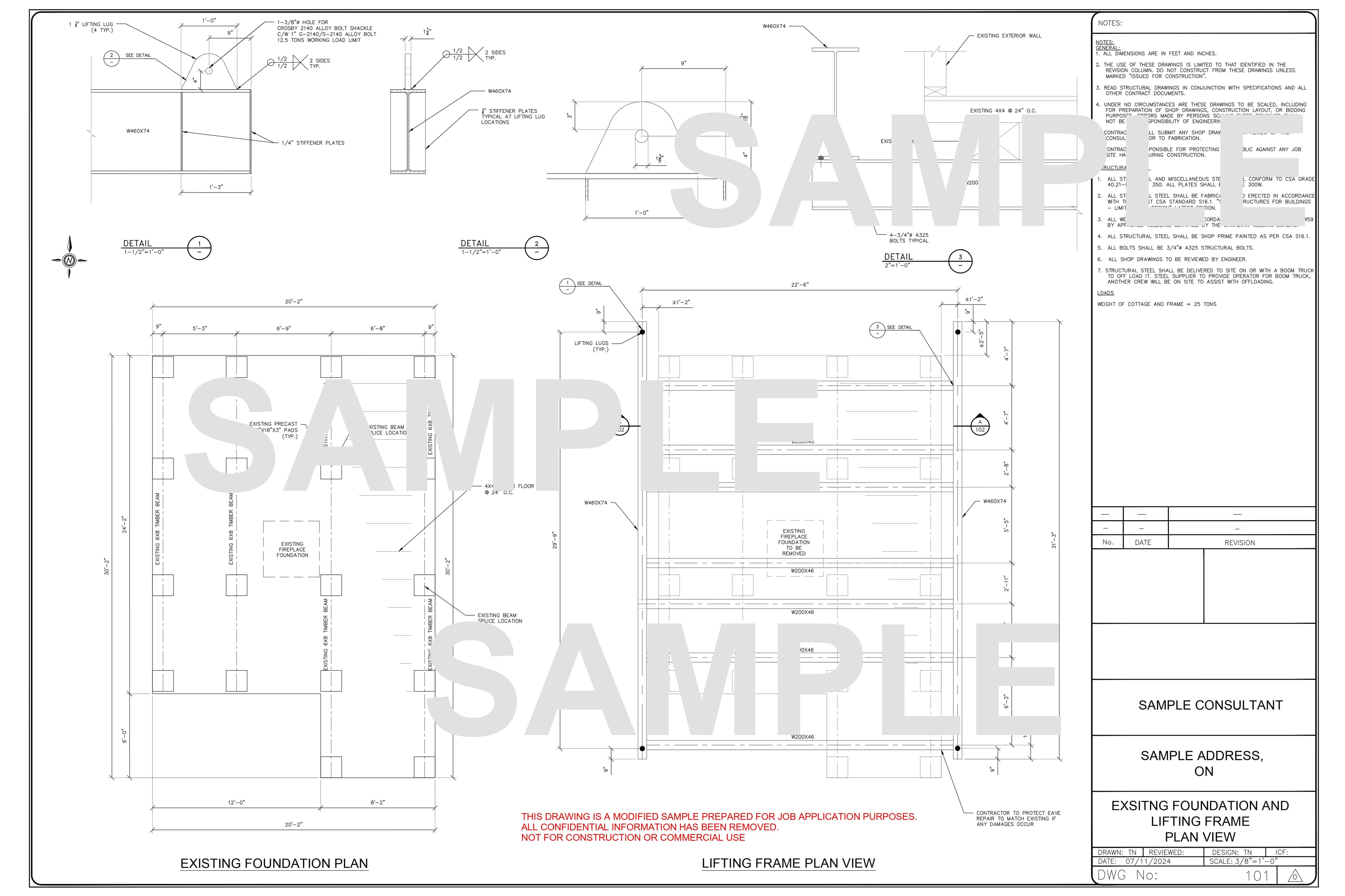 Steel Lifting Frame - Real Client Project - Temporary building lifting project for contaminated soil remediation.